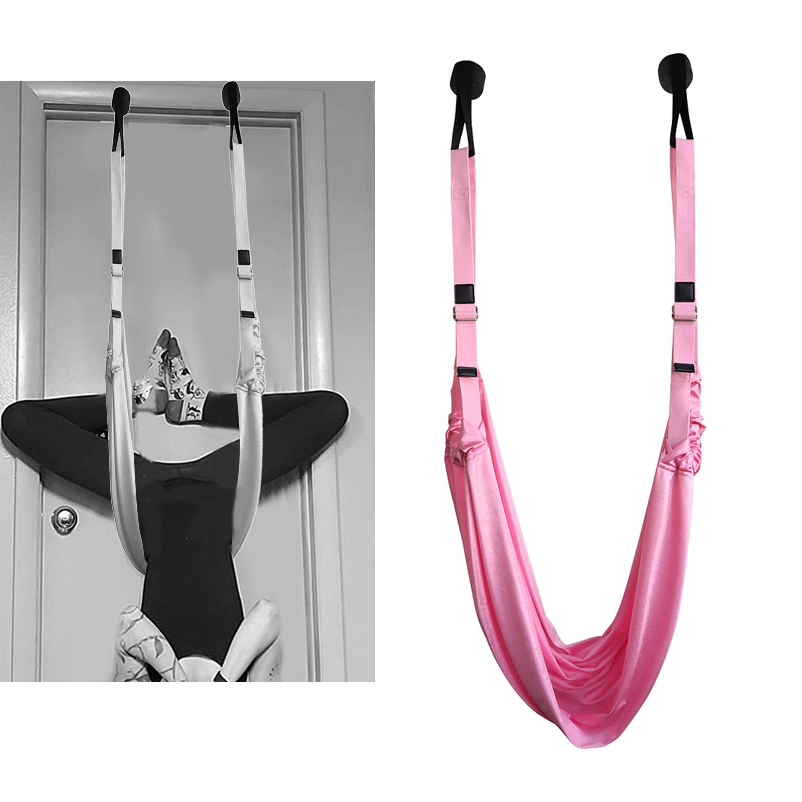 Aerial Yoga Flying Yoga Swing Yoga Hammock Trapeze Sling Inversion Tool for Gym Home Fitness: Pink