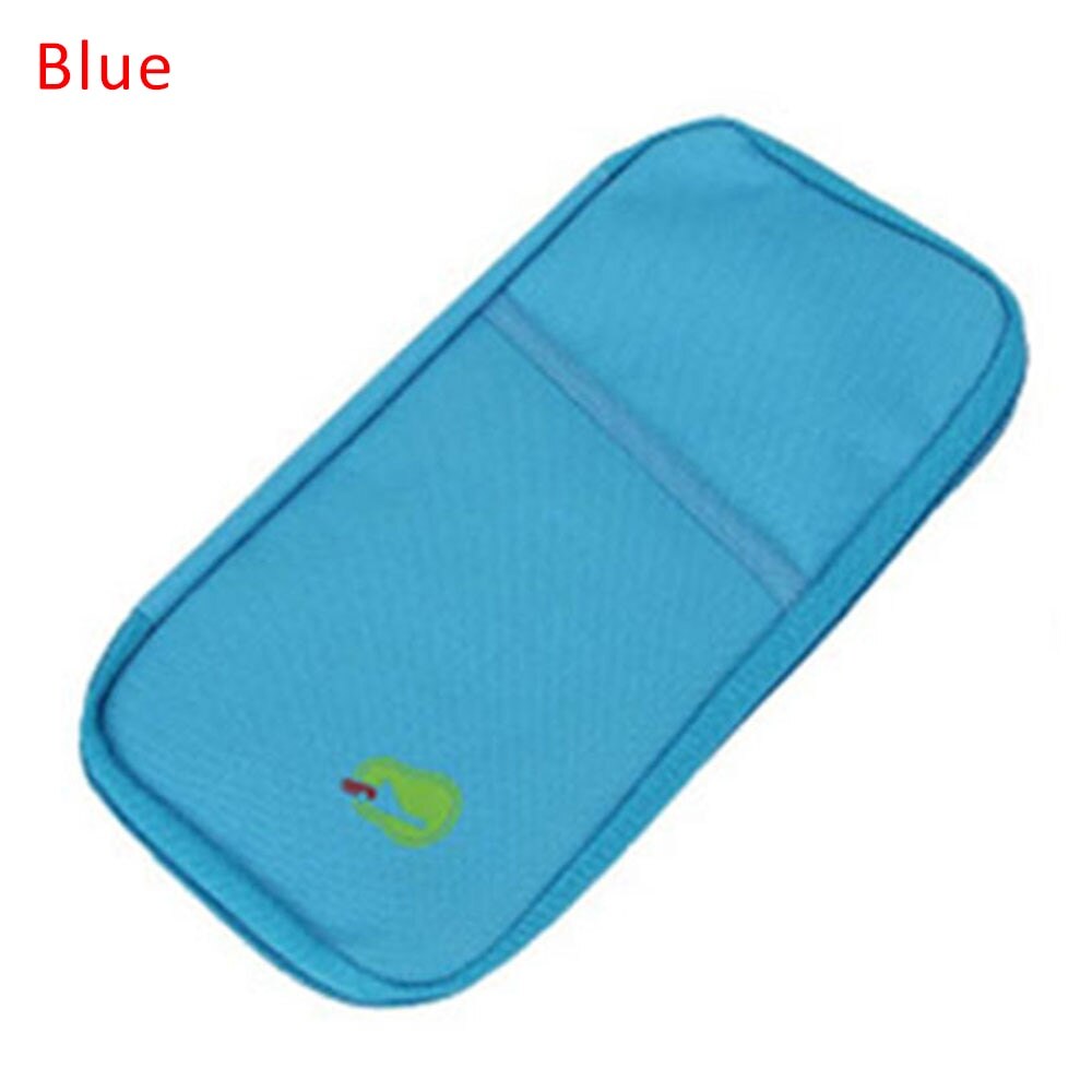 Travel Journey Document Organizer Wallet Passport ID Card Holder Ticket Credit Card Bag Case Purse: blue