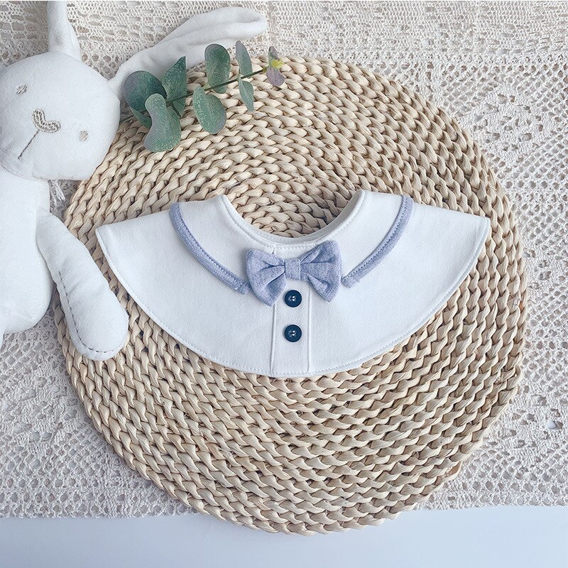 Bavoir en coton pour bébé, joli nœud papillon, serviette de salive pour garçons et messieurs, col en dentelle pour filles: 4