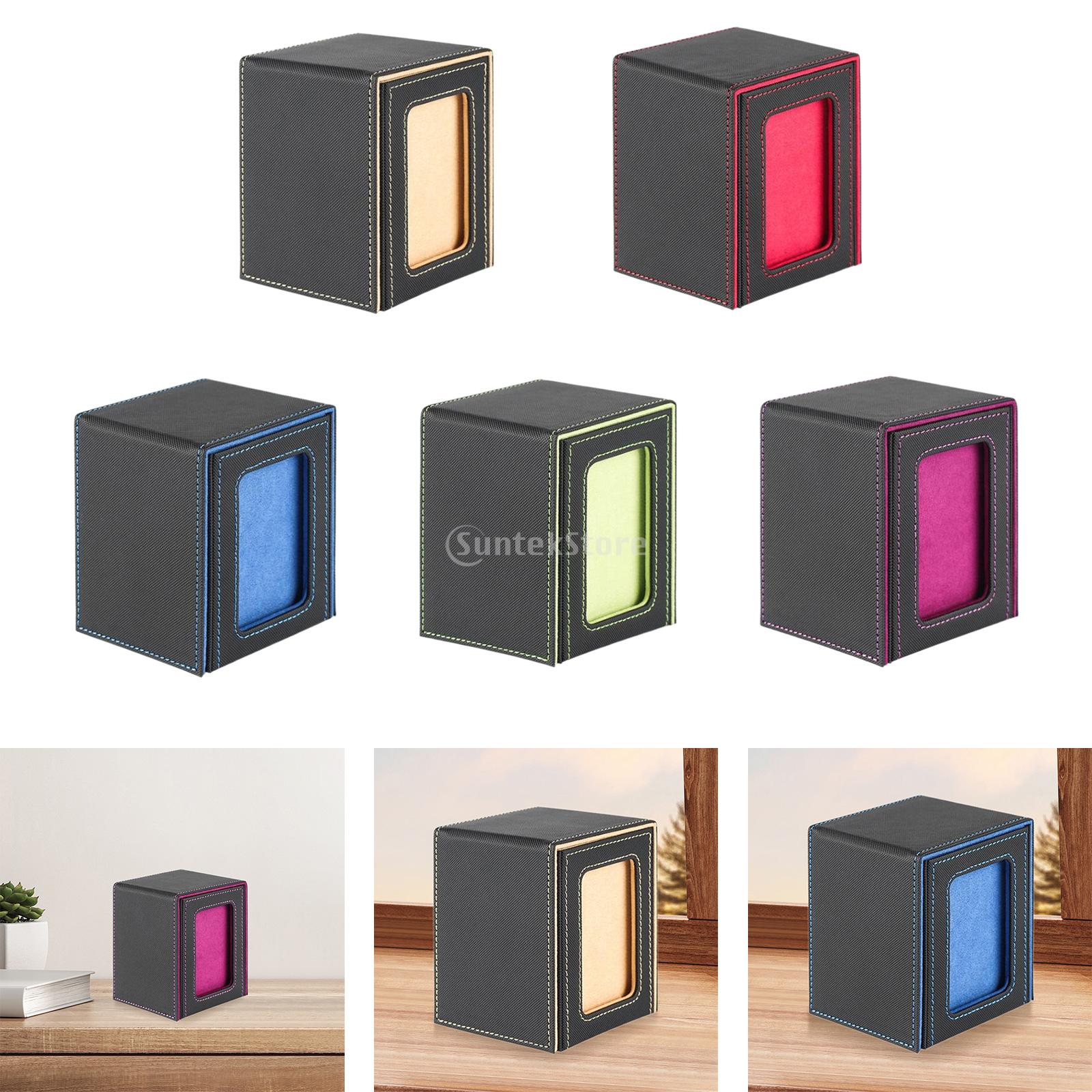 Card Deck Box Card Organizer with Display Window Holds 100+ Cards Card Deck Case for Collectible Card Sports Cards Game Card