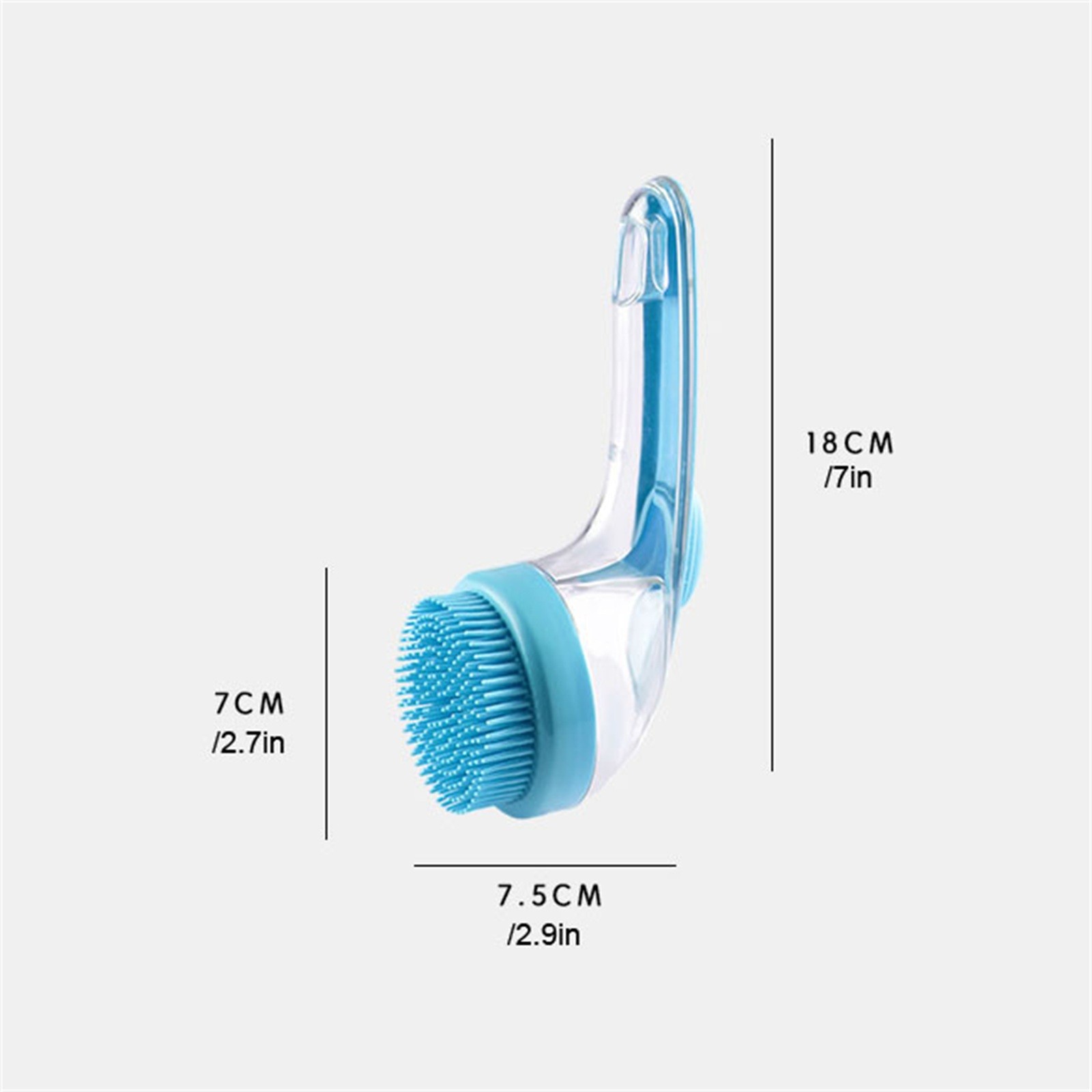 Brosse de bain en silicone souple pour animaux de compagnie avec long manche, distributeur de shampoing, massage doux pour le toilettage, les livres, la fourrure et les cheveux, 1PC