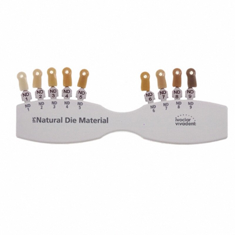 1Set Dental IPS Natural Die Material Shade Guide Ivoclar Vivadent ND1-9 Abutment Veneer Teerth Whitening