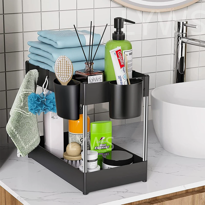 2-stufiger Organizer unter dem Waschbecken für ... – Grandado