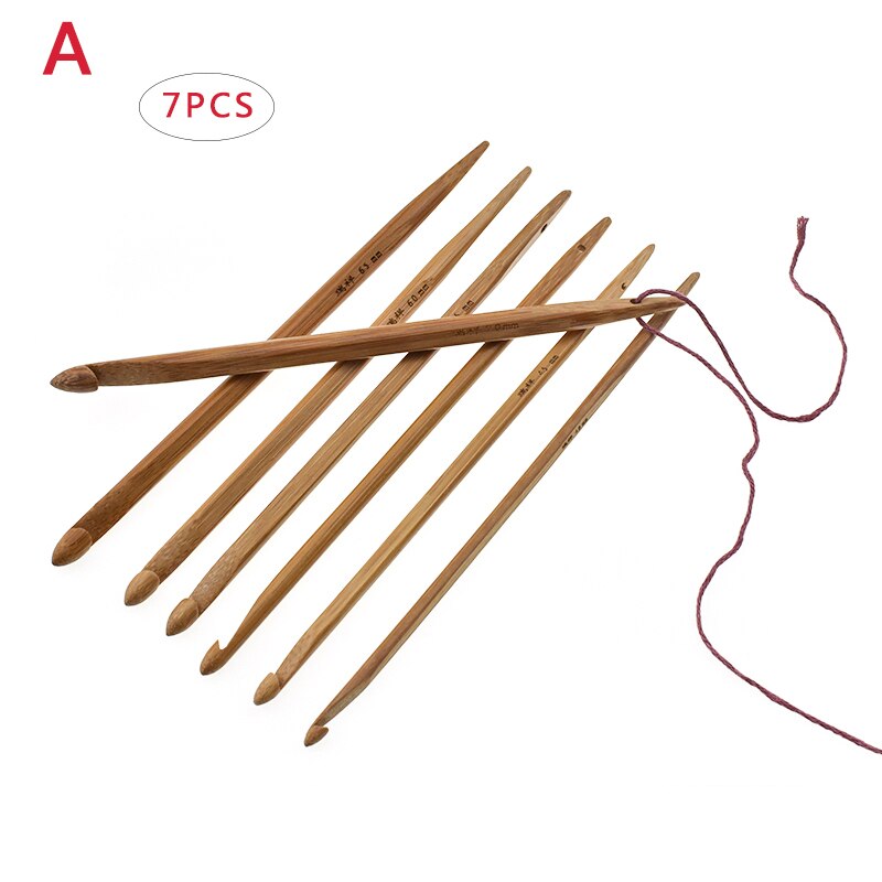 Bamboo Knitting Needles Crochet Hooks For Beginner Sweater Crochet Needles Set Sewing Accessories DIY Yarn Weave Knitting Kit: A