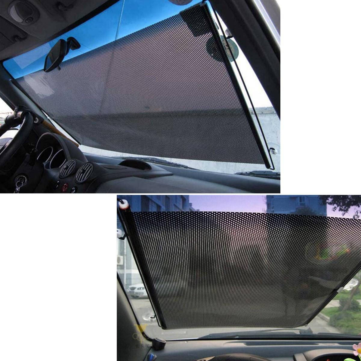 L Size Roller Blinds Auto Car Retractable Curtain Window Windshield Visor Sunshield Front Rear Side Sun Shade Shield Exterior