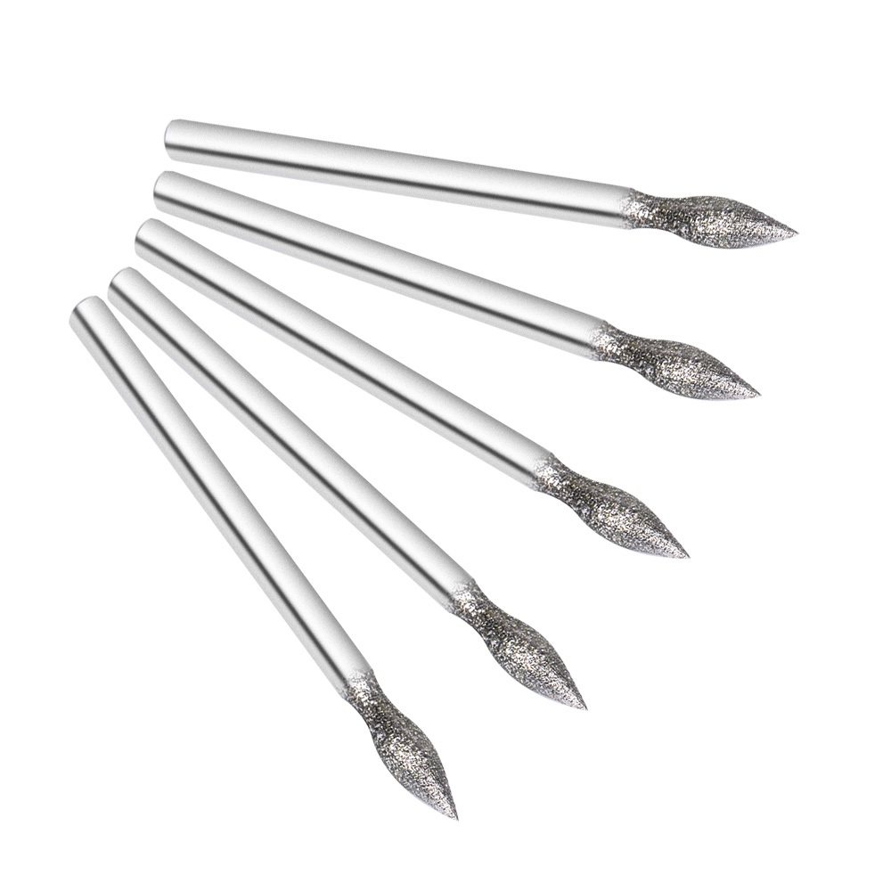 5pcs Diamond Milling Cutters for Manicure Ceramic Nail Drill Bits Manicure Cuticle Clean Bit Elecric Machine Pedicure Accessory: set 3