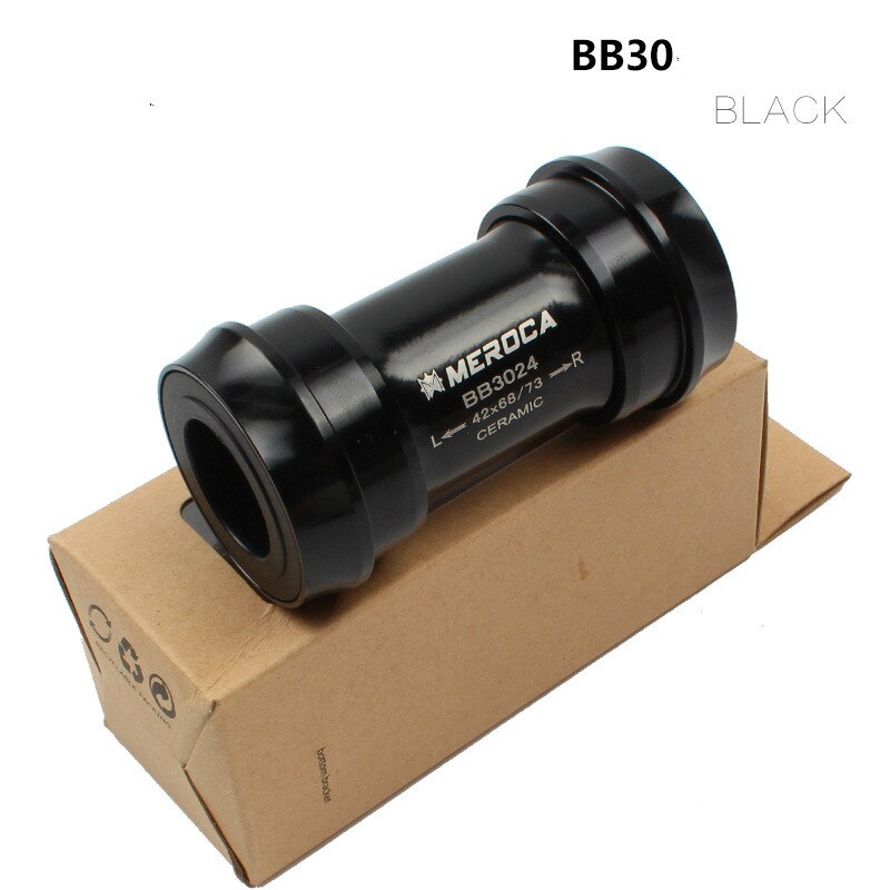 BB30 PF30 Swivel Connecting Rod for SHIMANO Chain 24mm 22mm Ceramic Bearing Axle Press Bottom Bracket Bicycle Part: BB30 black