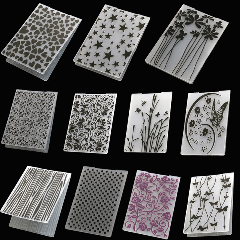1 Plantilla de plástico en relieve para manualidades, confección de tarjetas, papel 3D DIY, Tarjeta para álbum de fotos, decoración de boda, álbum de recortes, carpeta en relieve