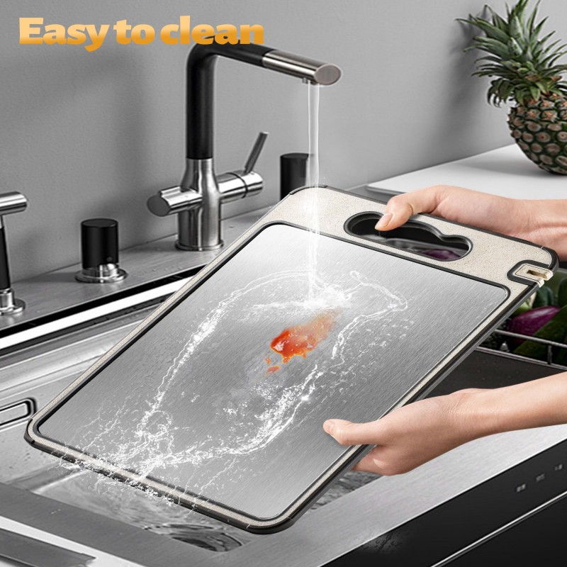 Titanium Cutting Board Double Sided for Kitchen, Stainless Steel Cutting Board, Stainless Steel Food Grade Cutting Board