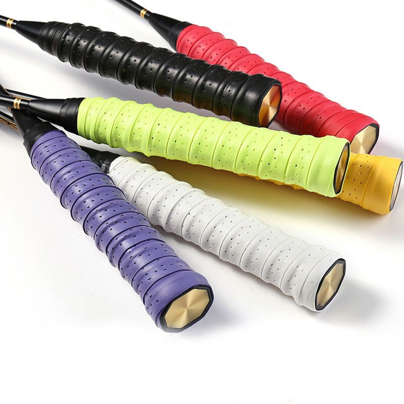 Racket Grip Anti Slip Perforated Super Absorbent Tennis Overgrip Badminton Overgrip Pickleball Overgrip 25mm Wide B2Csho
