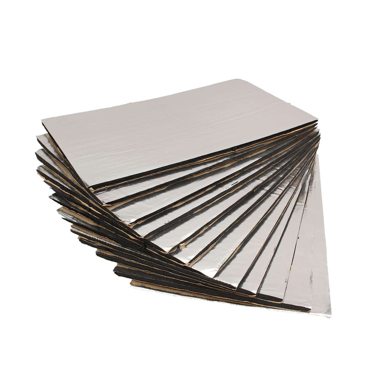 12pcs 10mm Car Sound Mat Proofing Deadener Heat Noise Insulation Deadening Mat Hood Closed Cell Foam 50*30cm