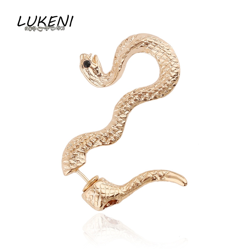 LUKENI 5Pcs/Lot Jewelry Punk Snake Long Ear Cuff Earring Jackets For Women And Men EJ008