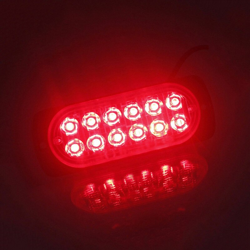 Transparante werklamp rood kit 12 led vrachtwagen werklamp 12v-24v 36w dringend