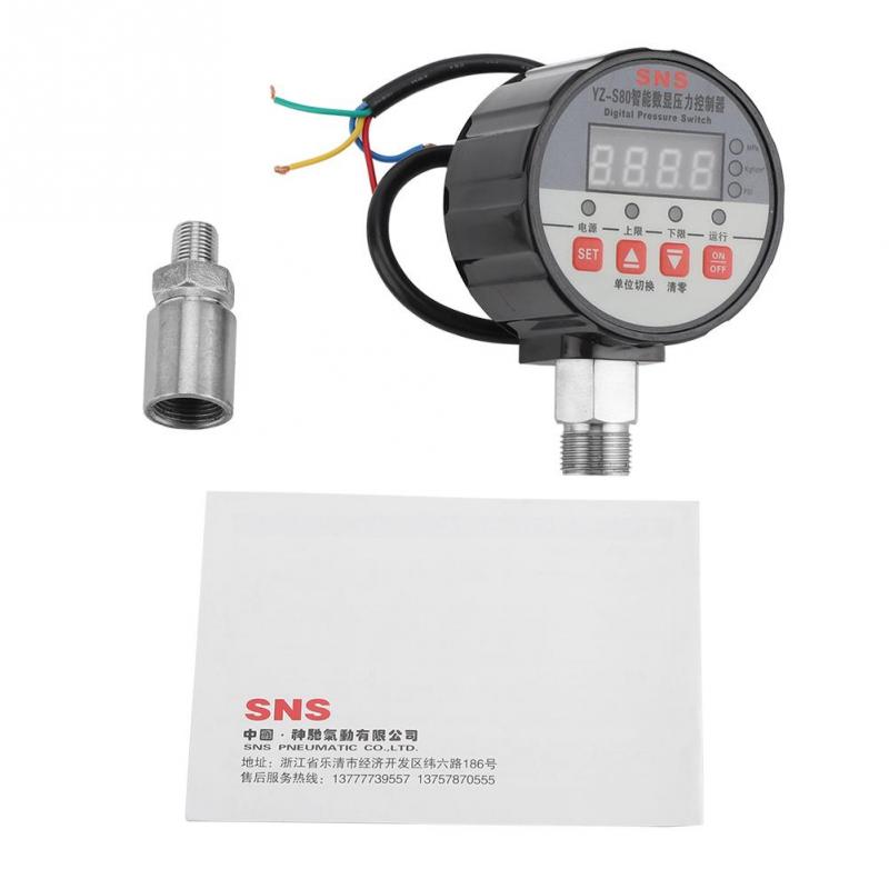 220v drukmonitoren digitale drukregelaar 0-2 mpa 0.5% fs nauwkeurigheid voor waterpomp lucht