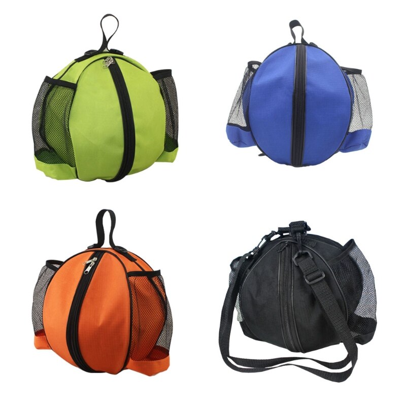 Universal Sport Ball Storage Shoulder Bag for Basketball Football Volleyball Round Shape Adjustable Shoulder Strap Backpack T8NC