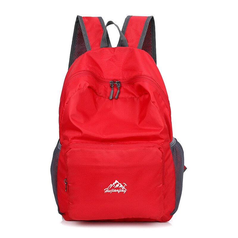 HWJIANFENG Nylon pliant sac à dos voyage sport sac de sport femmes sac sur le sac à bandoulière organisateur imperméable randonnée Camping: red