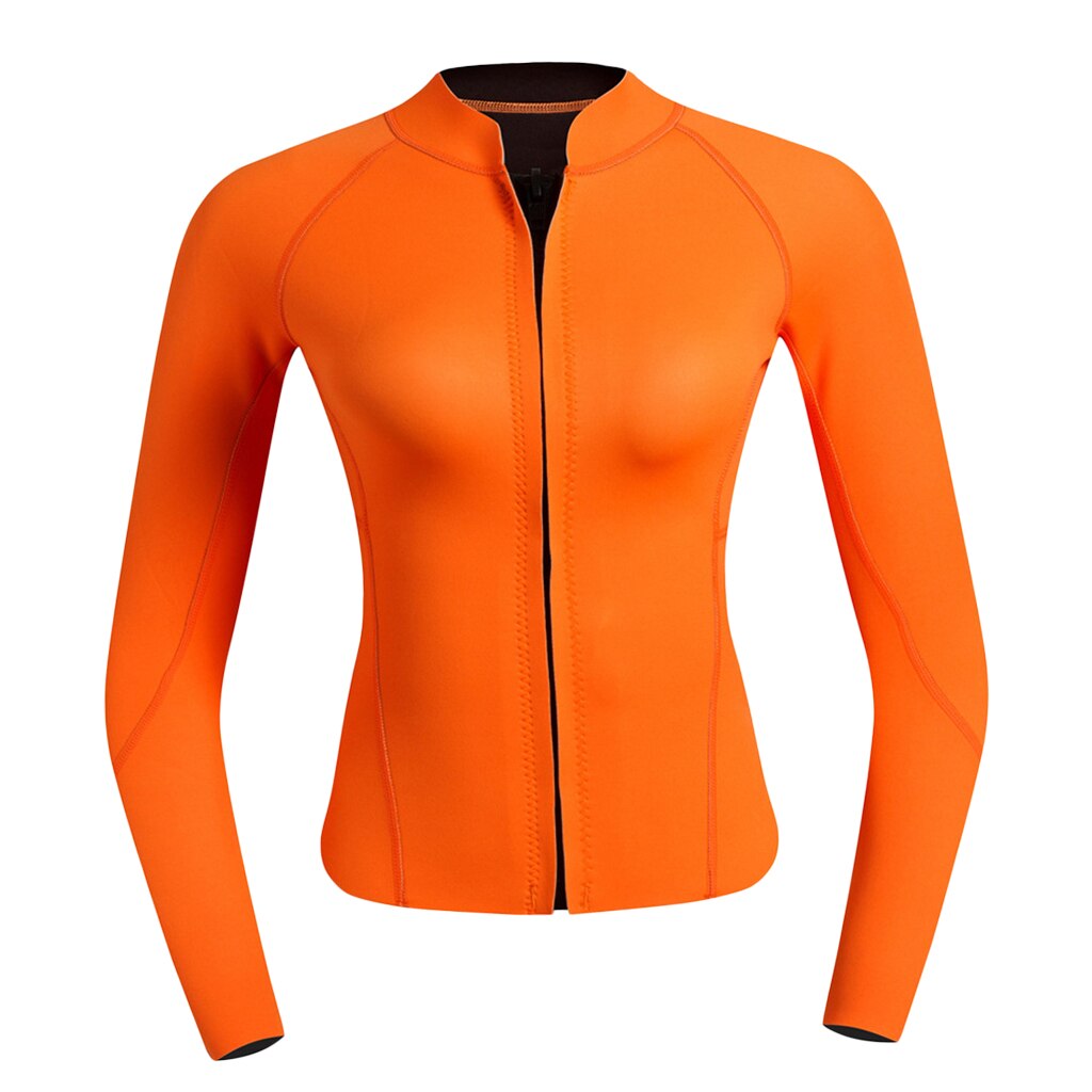 2mm Neopreen Vrouwen Dames UV Zon Bescherming Wetsuit Top Lange Mouw Rits Jas-Warm, super Stretch & Comfortabele