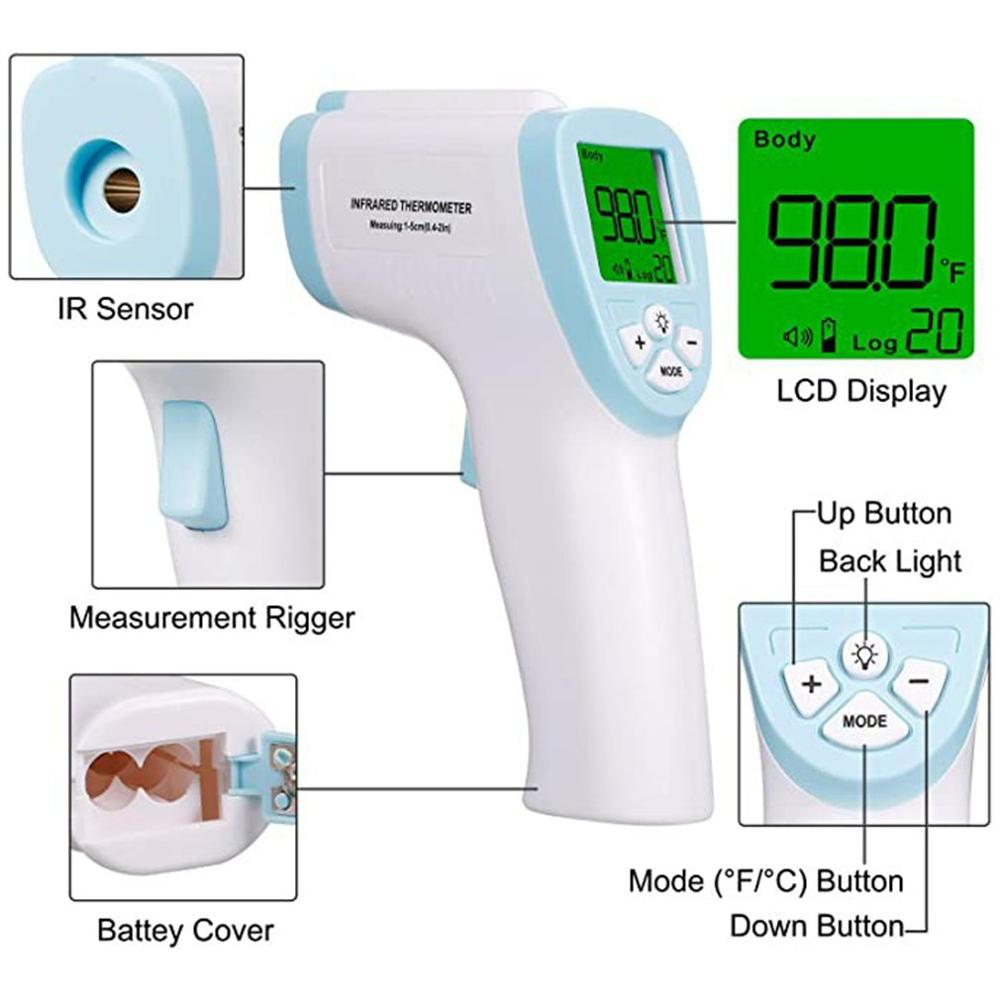 Electronic Thermometer No Contact Forehead Temperature Accurate Measurement Handheld Infrared Thermometer