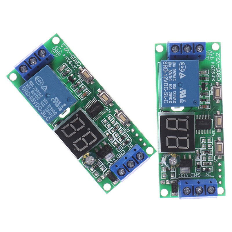 1pc multifunksjons digital tid uendelig forsinkelse bryter tidtaker relémodul  dc 5v / 12v / 24v