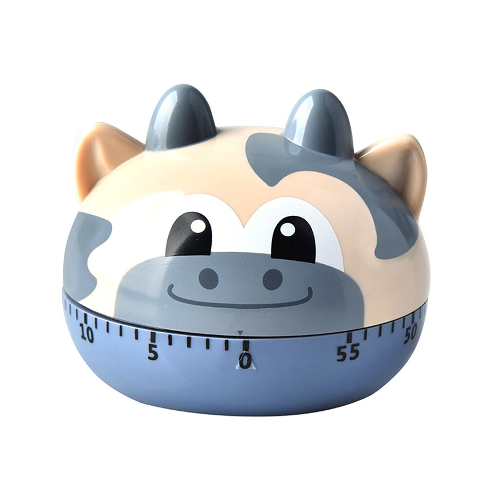 60 Minutes Kitchen Timer Fruit Shaped Plastic Mechanical Kitchen Timer Reminder Kitchen Countdown Clock Timepiece Kitchenware: calf