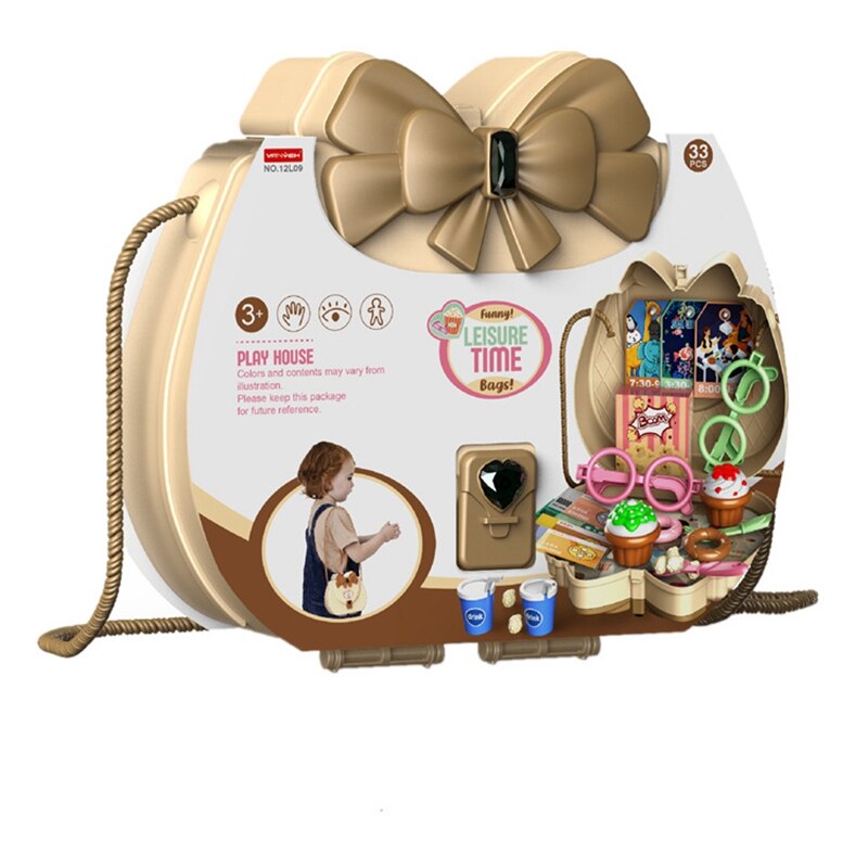 Dessert Speelgoed Set Kinderen Speelhuis Speelgoed Kit Voedsel Set Rollenspel Schoudertas Speelhuis Speelgoed Voor 3 jarigen