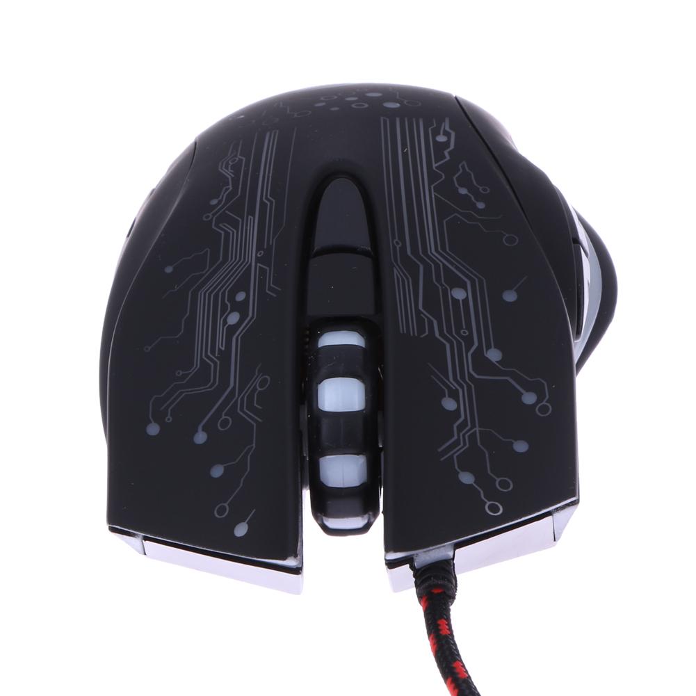 Mysz dla graczy 1.5m przewodowa mysz dla graczy z USB 3200DPI 6 przycisków LED Optical Professional Pro mouse gamer myszy komputerowe na PC Laptop