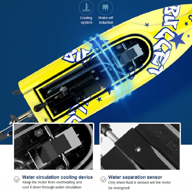 Afstandsbediening Speedboot Elektrische Rc Boot High Speed Radio Racing Oplaadbare Bestuurbare Boten Rc Speelgoed 20 Km/h