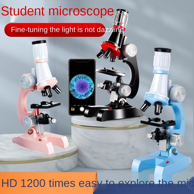 Doki spielzeug  hd 1200 -fach mikroskop spielzeug grundschul-biologie-experimentierausrüstung ausgefallenes lernspielzeug