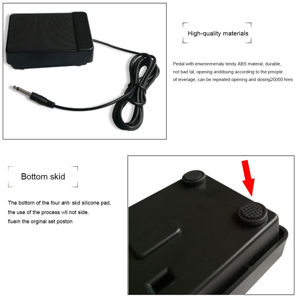 Professionele Instrumenten Gitaar Piano Sustain Voetpedaal Low Noise Universele Kabel Accessoires Elektronische Orgel Onderdelen Met Plug