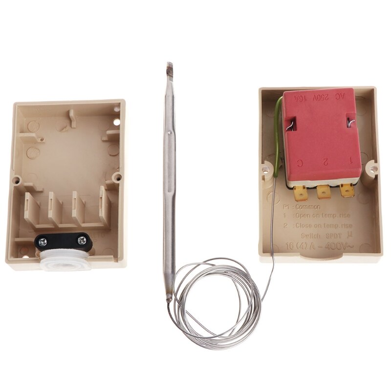 AC220V Temperature Switch Capillary Thermostat Controller w waterproof box
