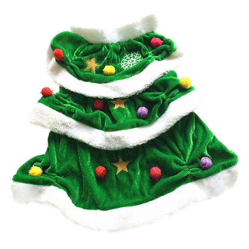 Juletræsformet hundedragt kæledyr vintertøj behagelig varm juletrøje til fest (grøn): M