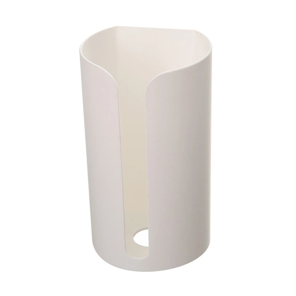 Caja de almacenamiento de bolsas de basura, dispensador de bolsas de basura para cocina, baño, soporte para bolsas de comestibles montado en la pared, contenedor de bolsas de plástico para cocina: Rosa