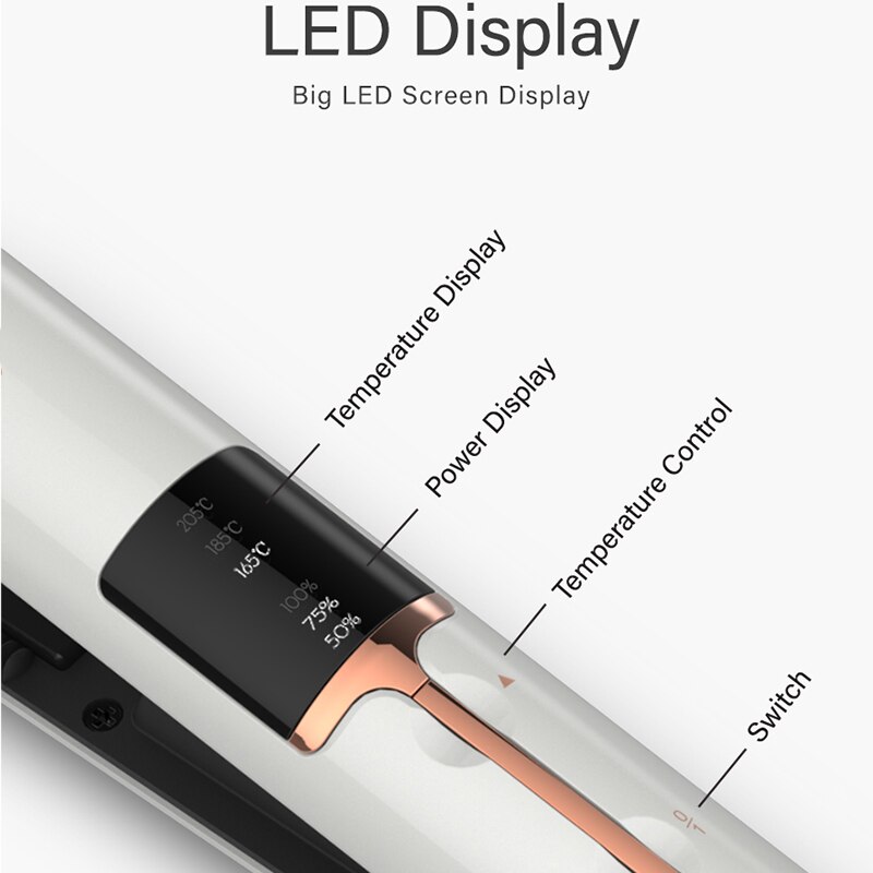 Mini lisseur à cheveux sans fil Usb avec système de verrouillage batterie externe, fer à lisser Portable, de voyage