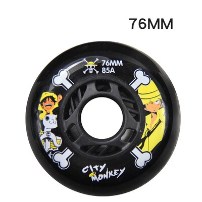 roller skate wheel inline wheels 85 A PU wheel 8 pcs per lot: black 76
