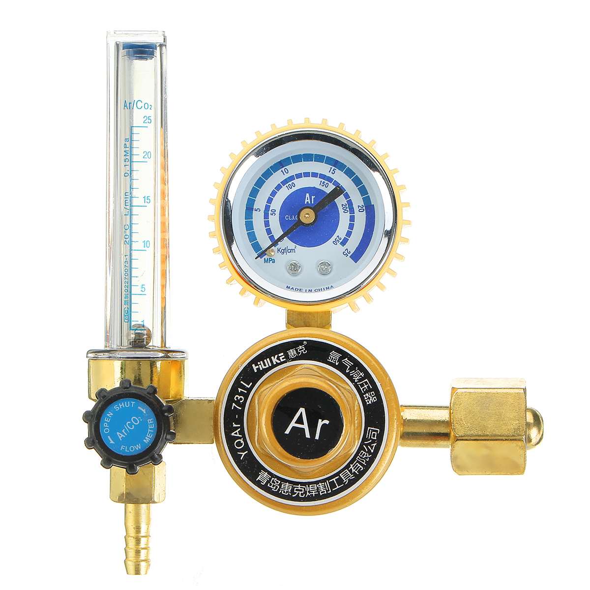 G5/8" 0-25Mpa Argon CO2 Mig Tig Flow Meter Gas Regulator Flowmeter Welding Weld Gauge Argon Regulator Pressure Reducer