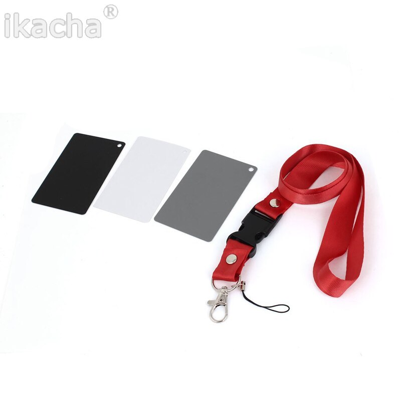 Kamera 3 in 1 Taschenformat Digitalkamera 18% weiß Schwarz Grau Abgleich Karten Mit Umhängeband Für Digitale fotografie