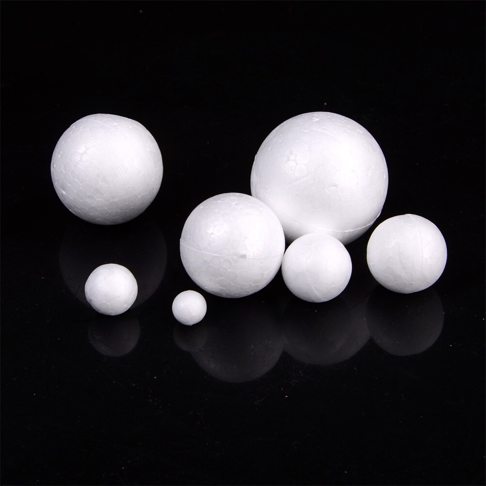20pcs 1-4cm Modelling Polystyrene Styrofoam Foam Ball White Craft Balls For DIY Christmas Party Decoration Supplies