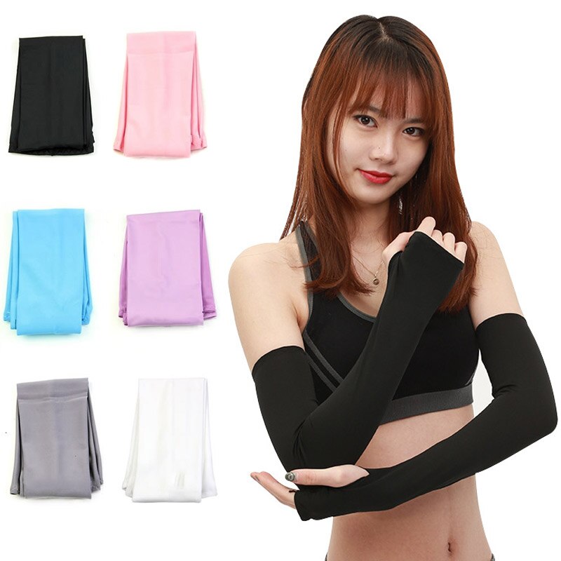 1 par de fundas de brazo bloqueadas con protección solar UV para exteriores, ciclismo, Golf, pesca, escalada BHD2