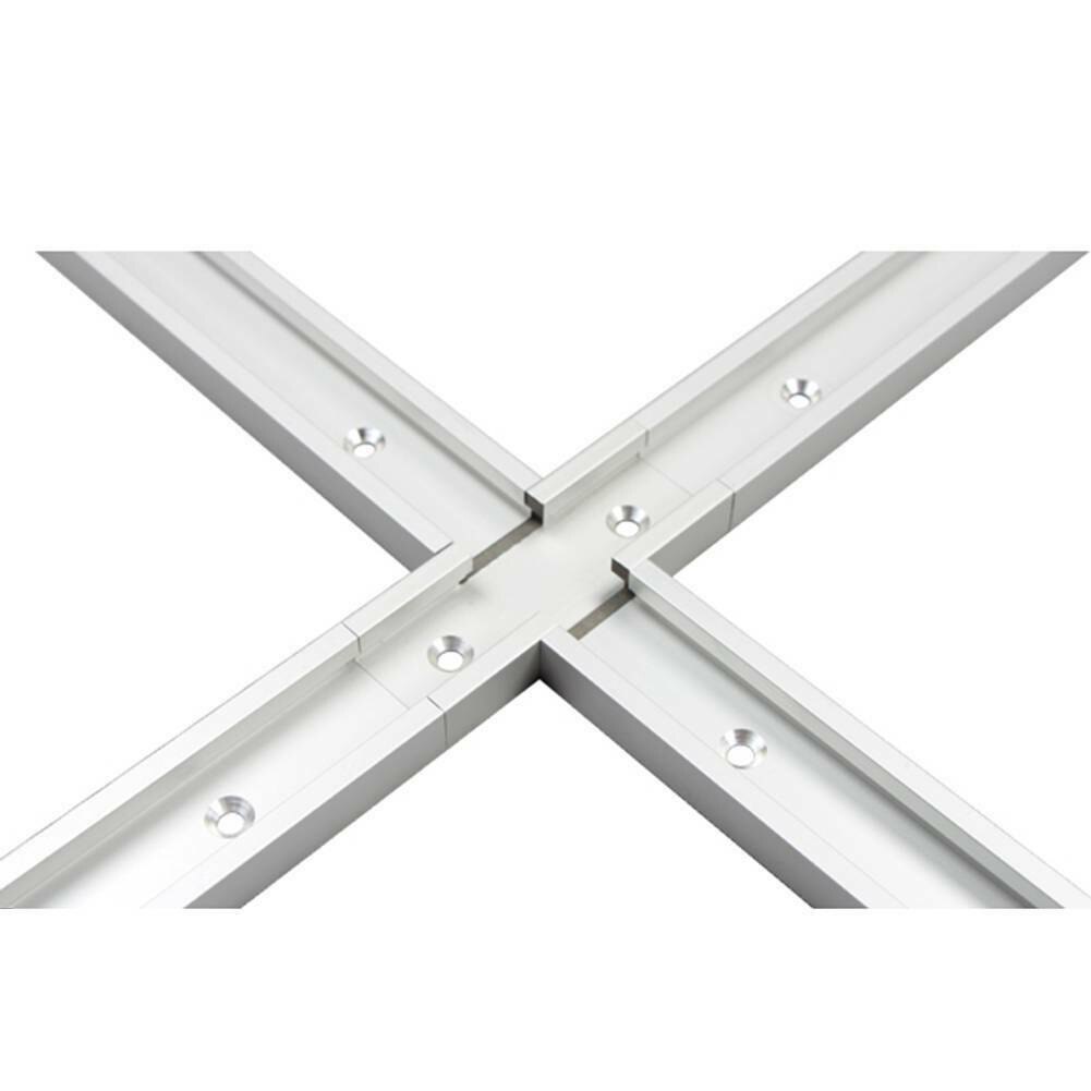 80mm Woodworking Slides Practical Slot Connector Fixture Miter Jig Aluminum T-track Rail For Router Table Furniture Tool T-Slot