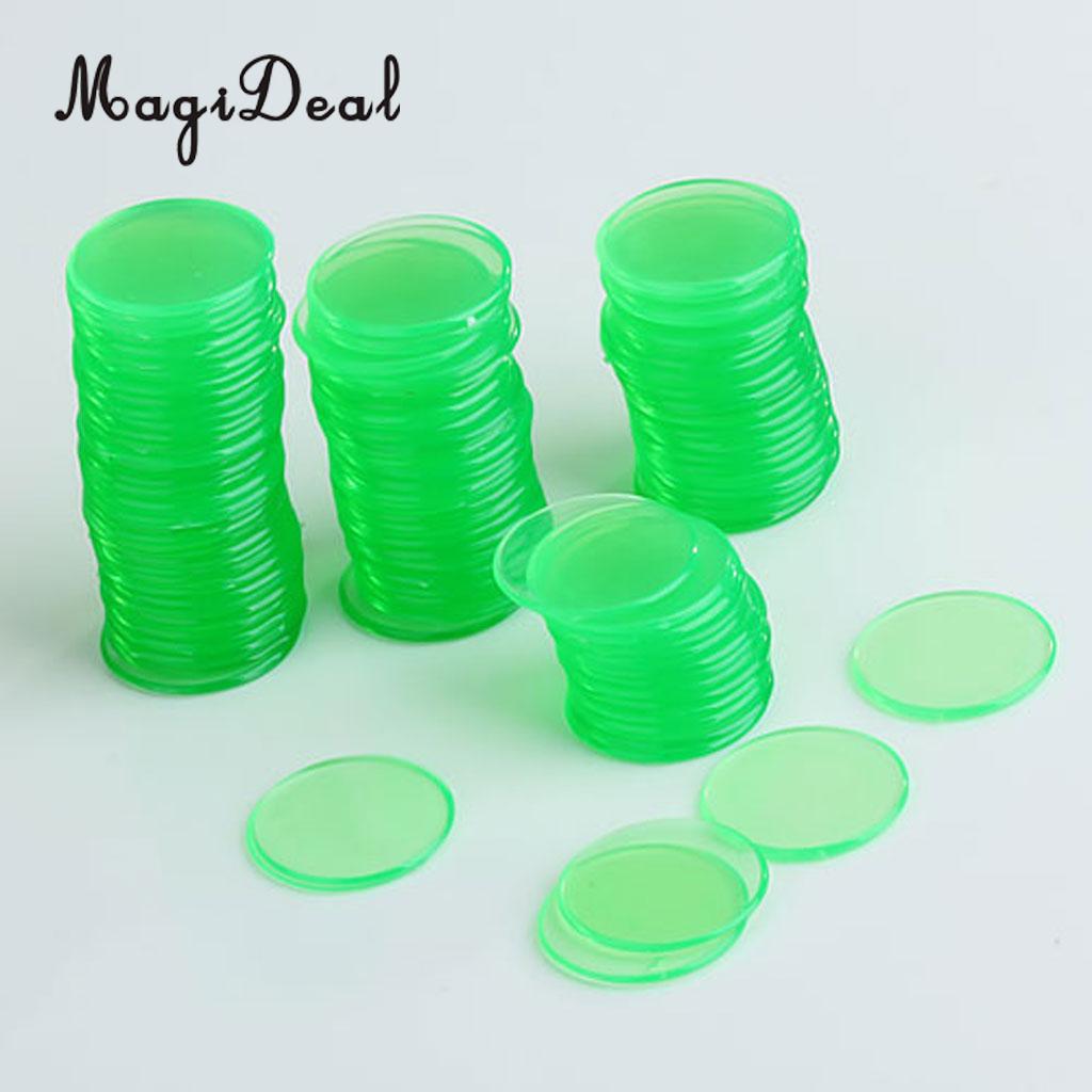 Magideal top 100 stk pro count bingo poker chips markører til klasseværelset karneval bingo spil kort 3cm 6 farver