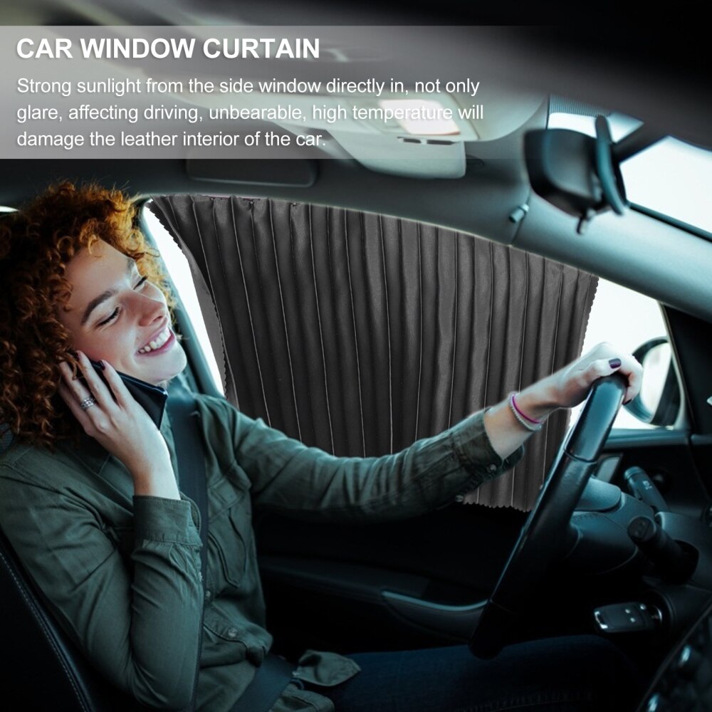 Cortina de parasol Universal para coche, cortina de sombra de protección UV extensible, 4 Uds.