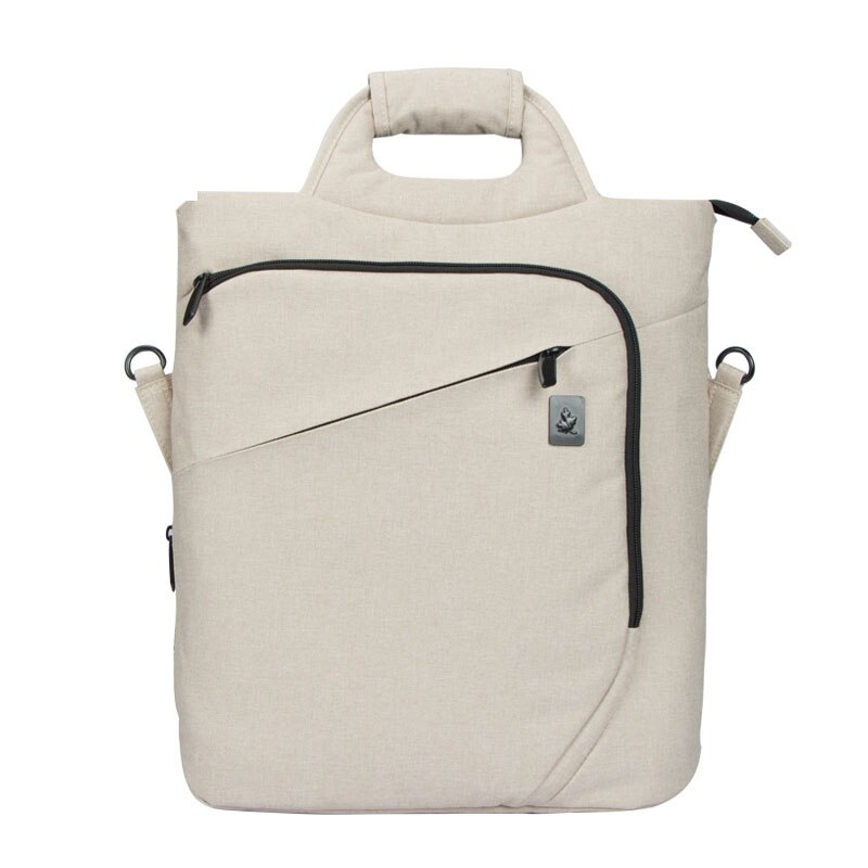 CAI Messenger Bag - 38x35x11cm - Laptop Shoulder Bag - Business Casual Tote - Unisex Oxford Fabric: Beige