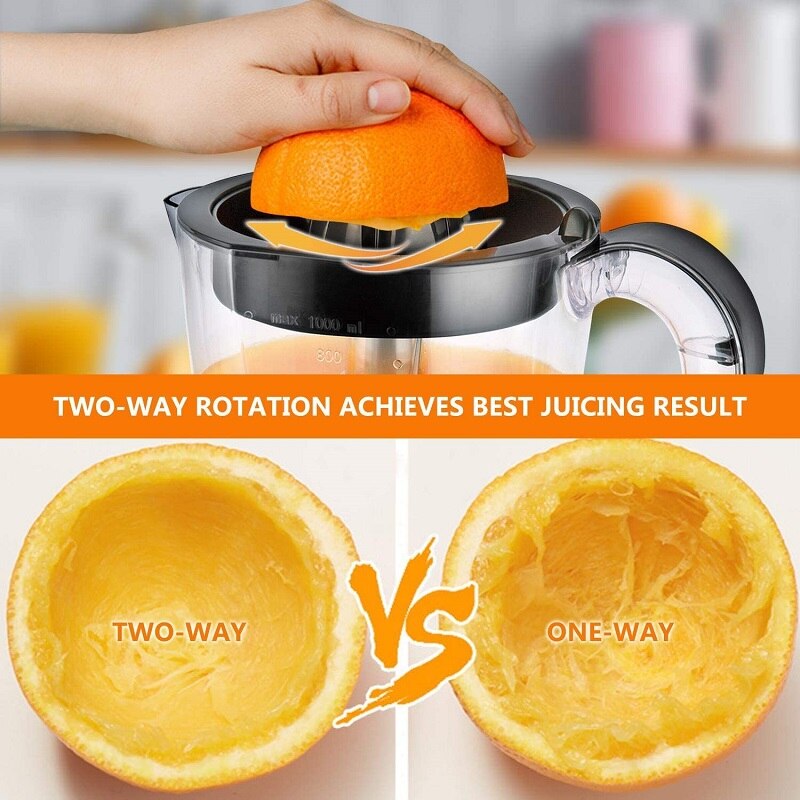 Max Star Exprimidor Eléctrico de Zumos MS-6220 Potencia 40W 0.7L Extractor de Naranja, Limon y Fruta Exprimidor de Naranja Automatico Capacidad Totalmente Desmontable Potente y Resistente Electrodomésticos de Cocina