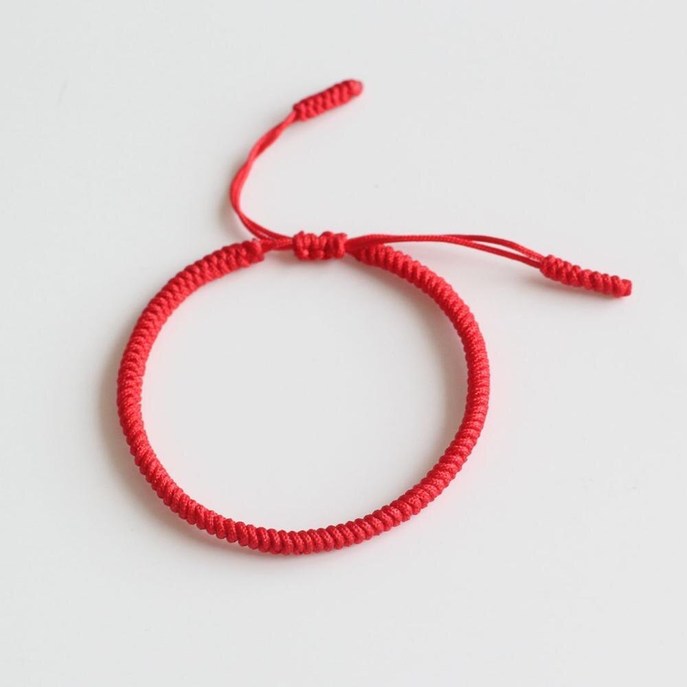 Tibetaanse boeddhistische handgemaakte knopen gelukskoord armband unisex boeddhistische sieraden maat verstelbaar dropshipping: Zwart verzinkt
