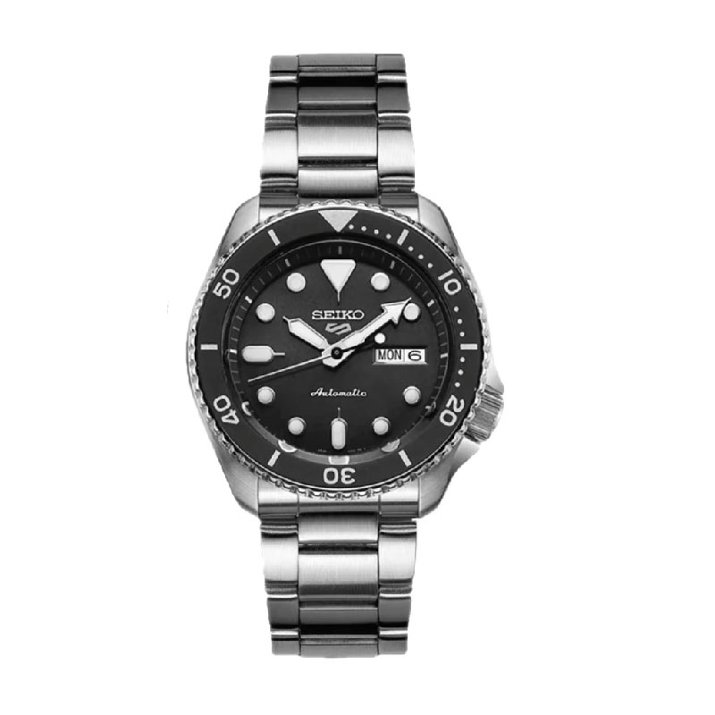 Seiko Men's Watch Original Luxury Stainless Steel Automatic SRPD53K1 Waterproof Sports Business Calendar Quartz Wristwatches: black