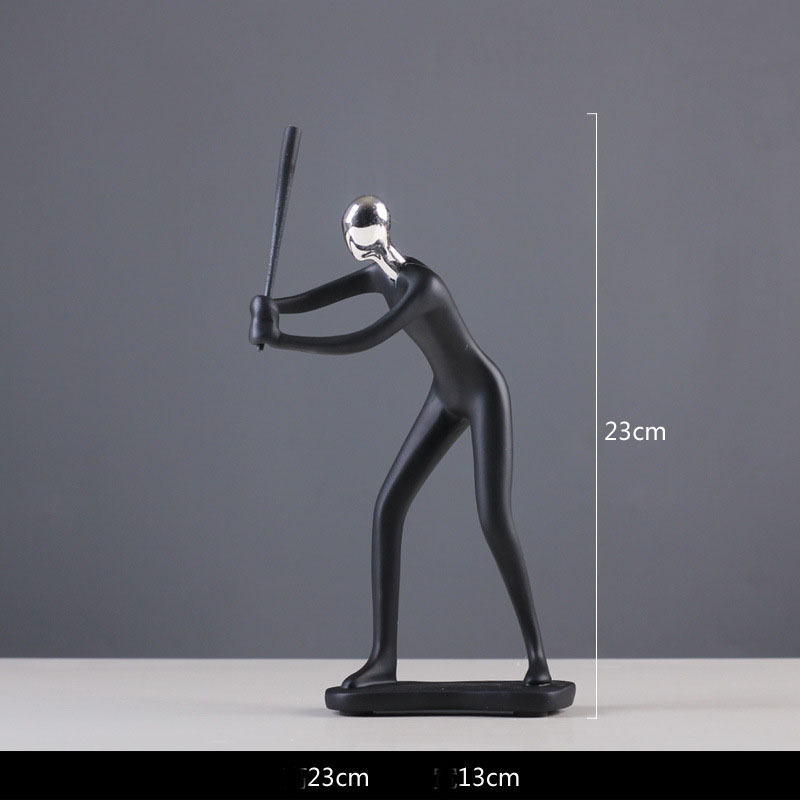 Escultura humana negra abstracta moderna, joyería de resina para decoración del hogar, accesorios de , escultura de resina geométrica para parejas: c