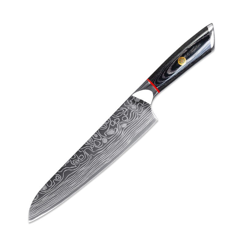 Kitchen Knife 8 Inch Japanese Chef Knives 7CR17 High Carbon Stainless Steel Meat Cleaver Slicer Santoku Knife