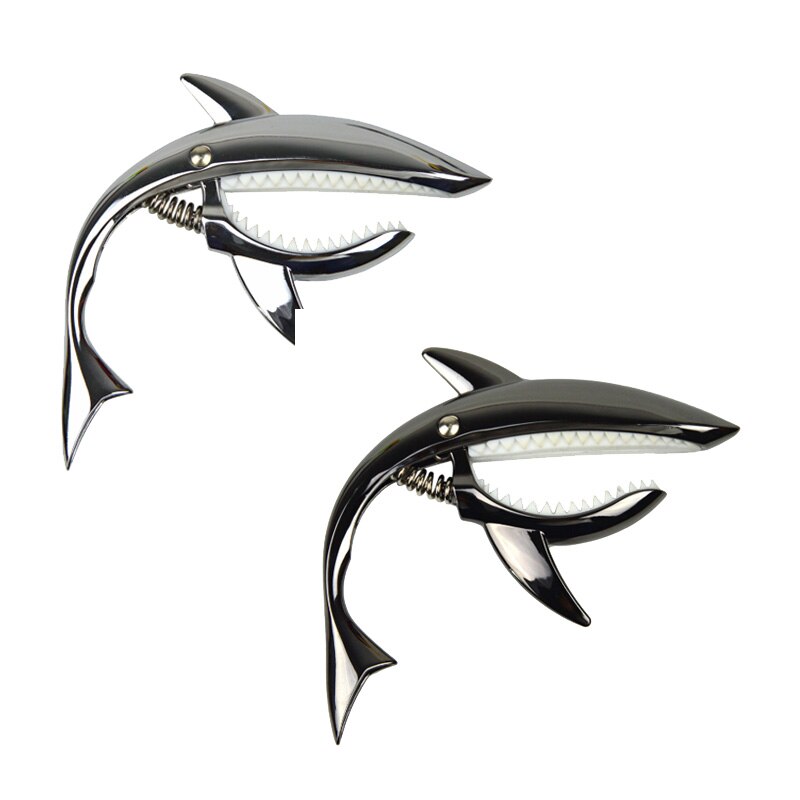 Pack de 2 de tiburón guitarra cejillas para acústicas y guitarras eléctricas cejilla de ukelele Accesorios para Instrumentos Musicales