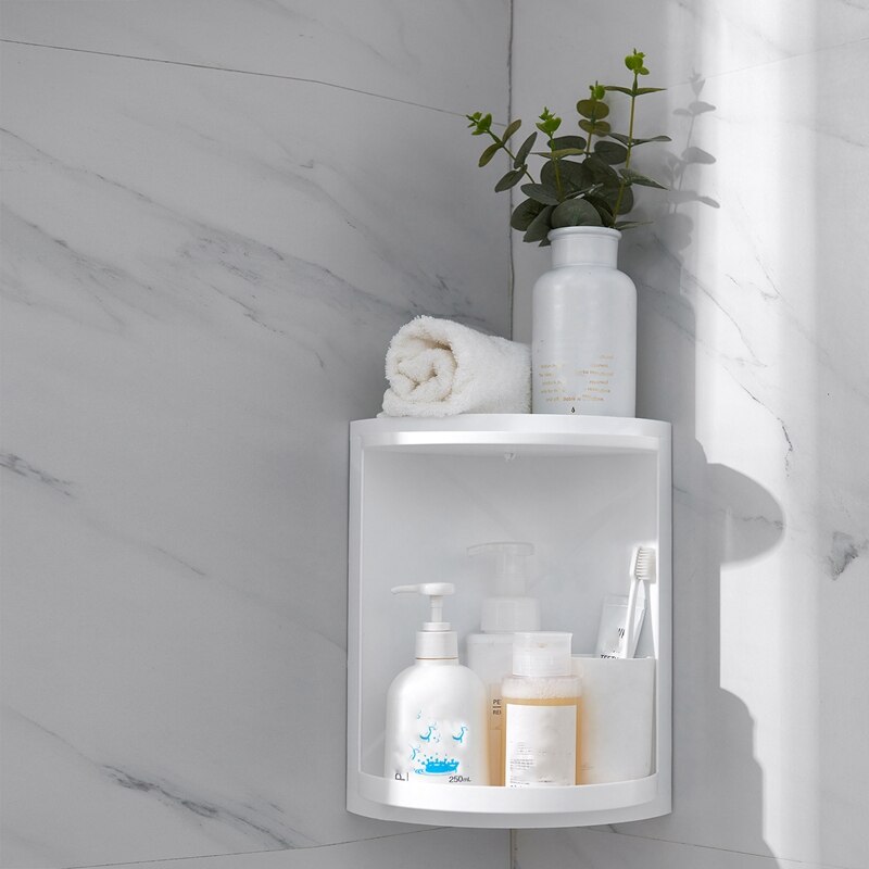 Estantería giratoria de 360 grados para baño, estante de esquina para cocina, armario de almacenamiento de varias capas