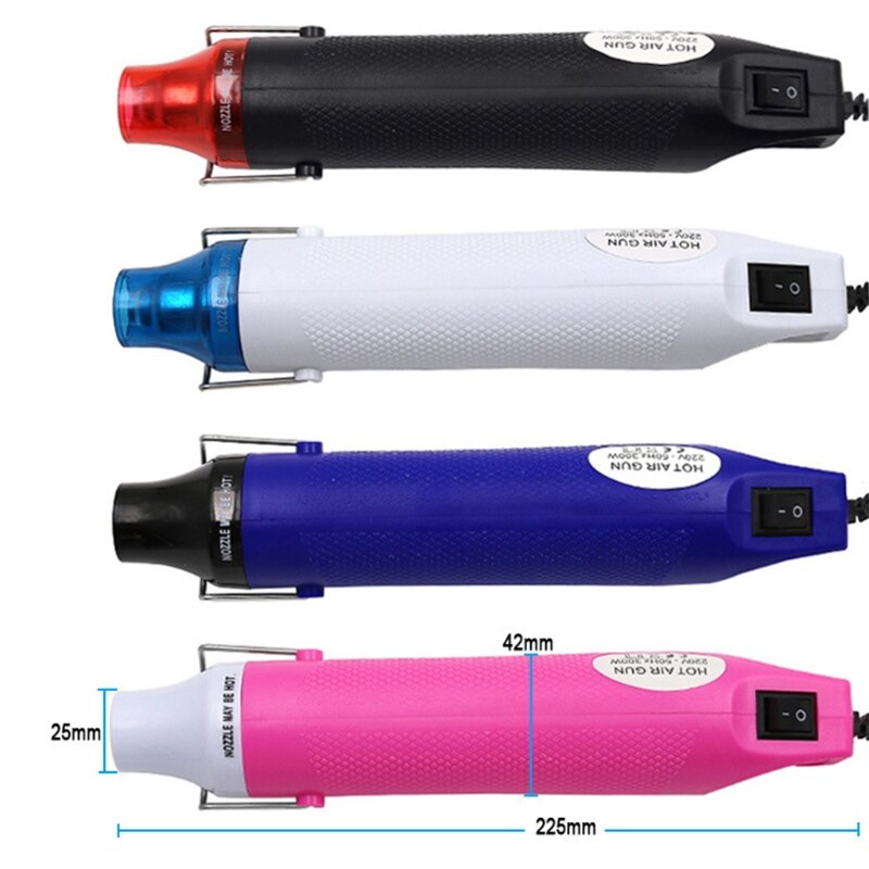 Mini Heat Gun Mini Handheld Air Gun for DIY Embossing Shrink Wrapping Drying Paint 300W Electrical Heat Tool